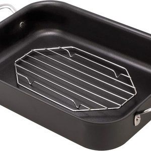 Roasting HIC Kitchen Roasting Wire Rack: Heavyweight Chrome-Plated Steel, 10x6"